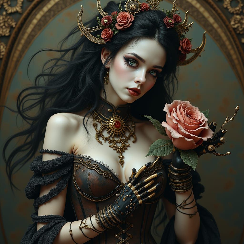 Edwina Scissorhands: Gothic Steampunk Victorian Portrait