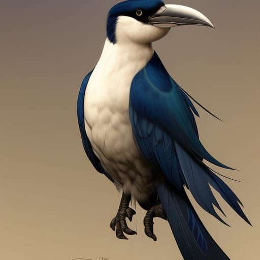 Elegant Aarakocra Portrait in Detailed Fantasy Art