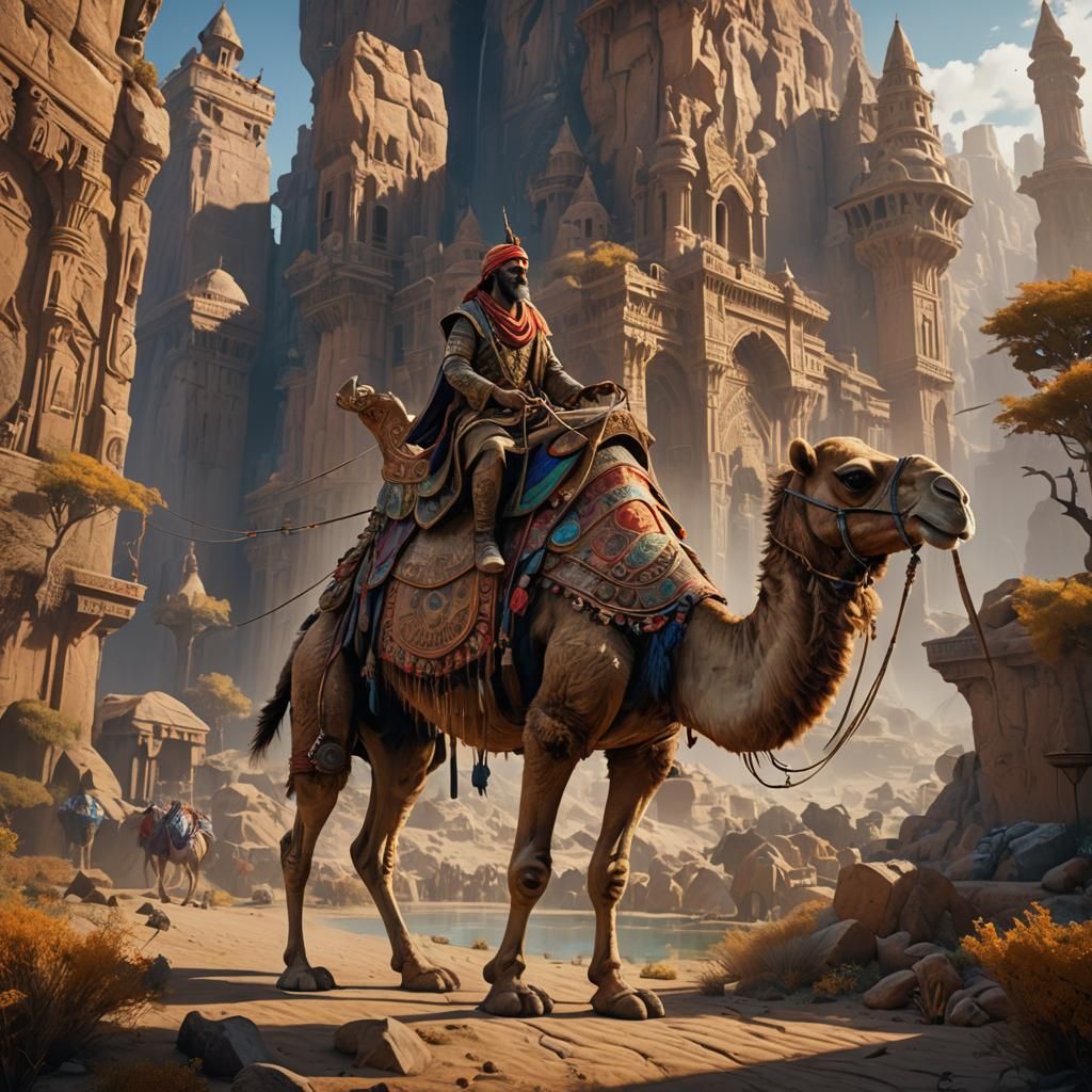 Camel's Beautiful Behind: Detailed Matte Painting