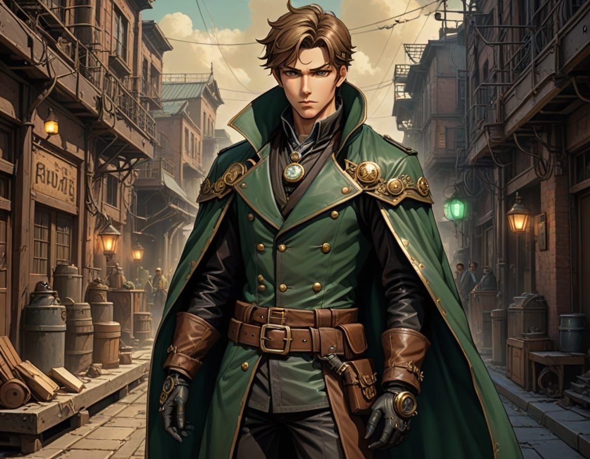 Steampunk Rogue in Leather and Fur