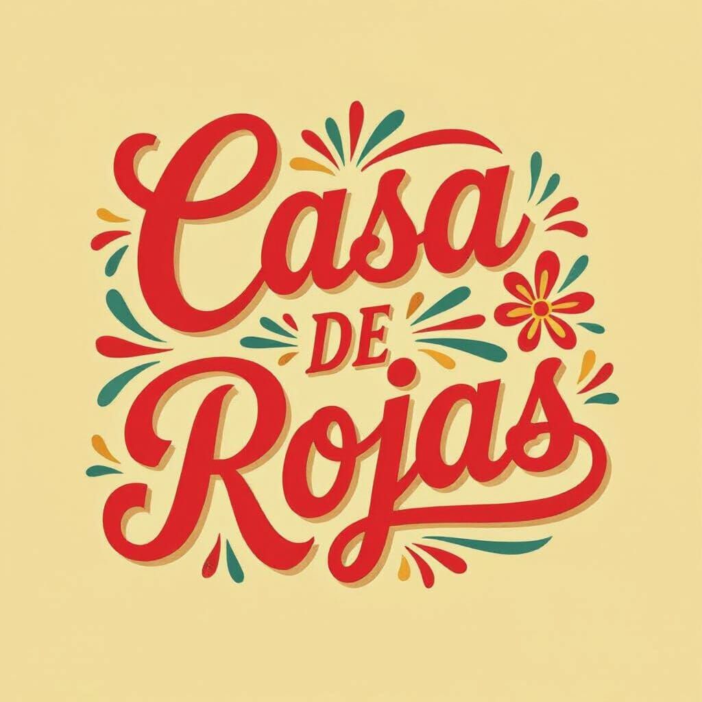 Casa de Rojas Festive Fiesta Design in Graphic Style