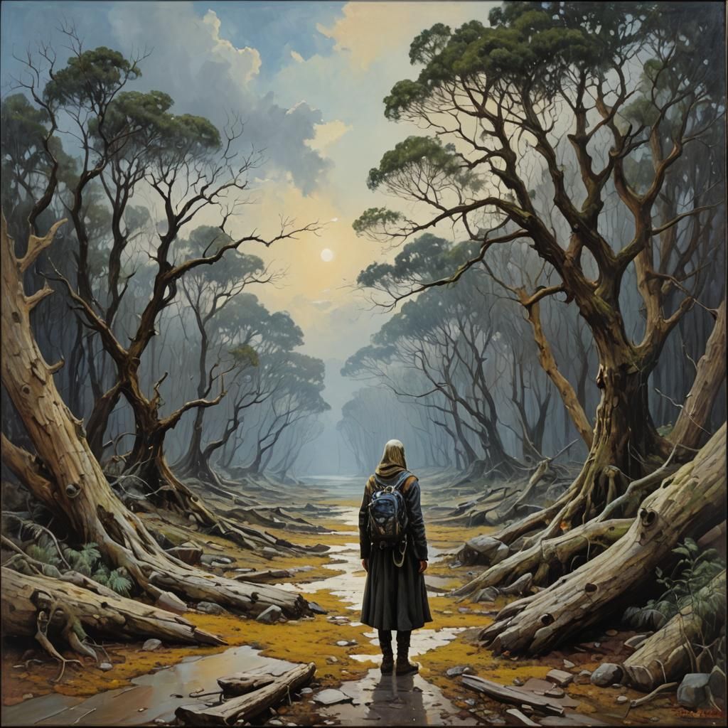 Surreal Space of Longing: An Oil Painting