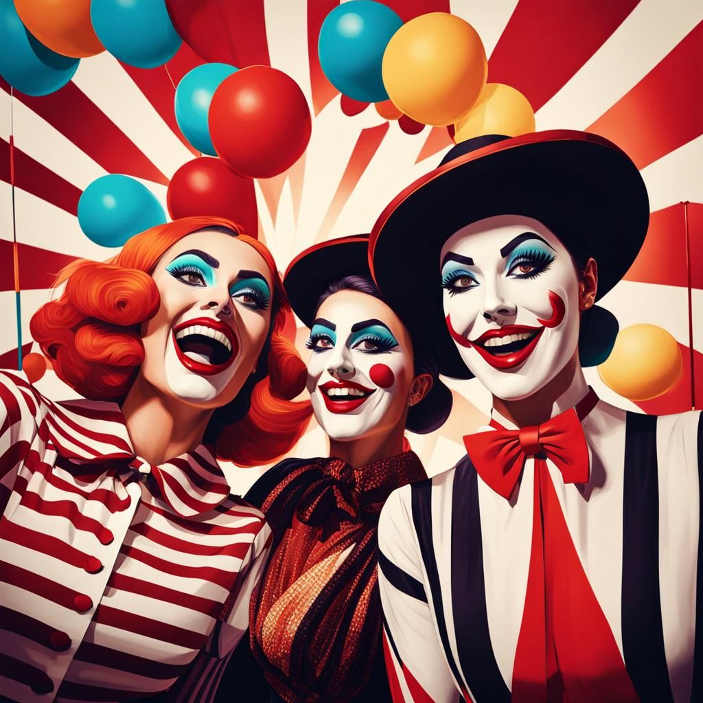 Selfie at the Circus: Low-Poly Portrait