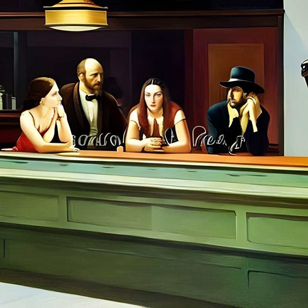 Mona Lisa Meets Nighthawks in Detailed Realism