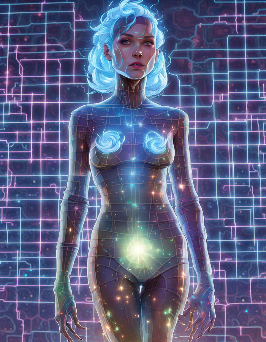 Abstract Hologram Generated by AI