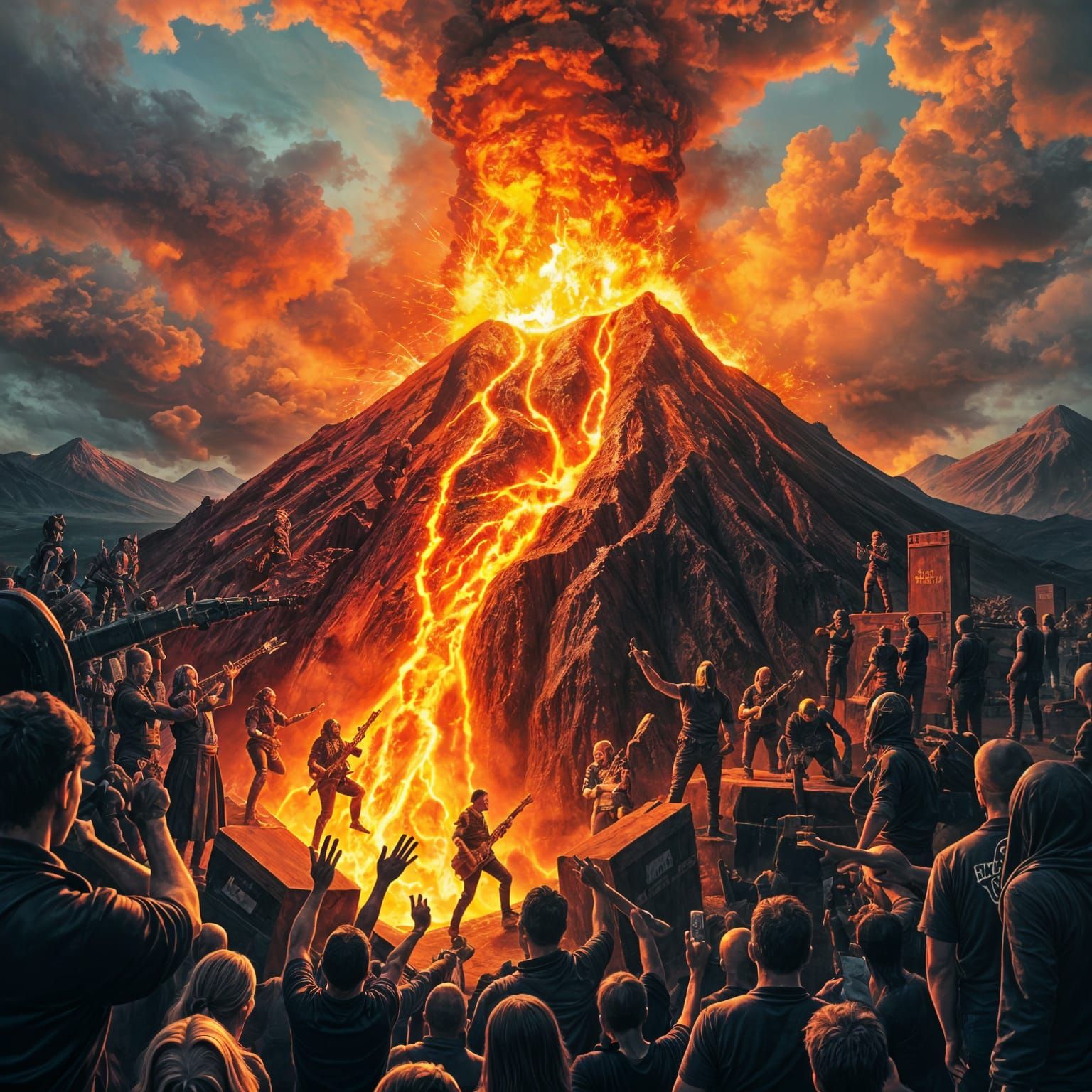 Heavy Metal Volcano in Fiery Eruption
