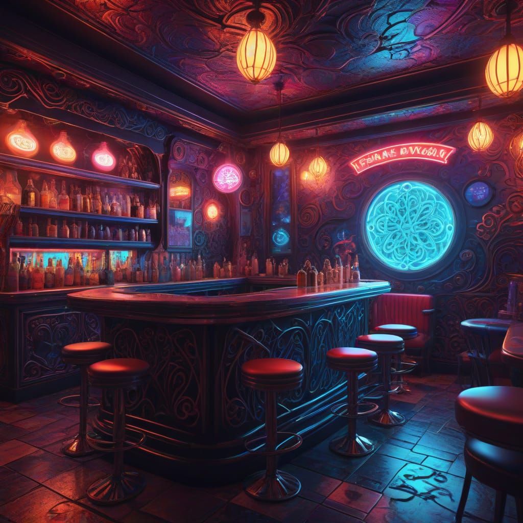 Fairy Tends Bar at 50s Fantasy Dive Bar