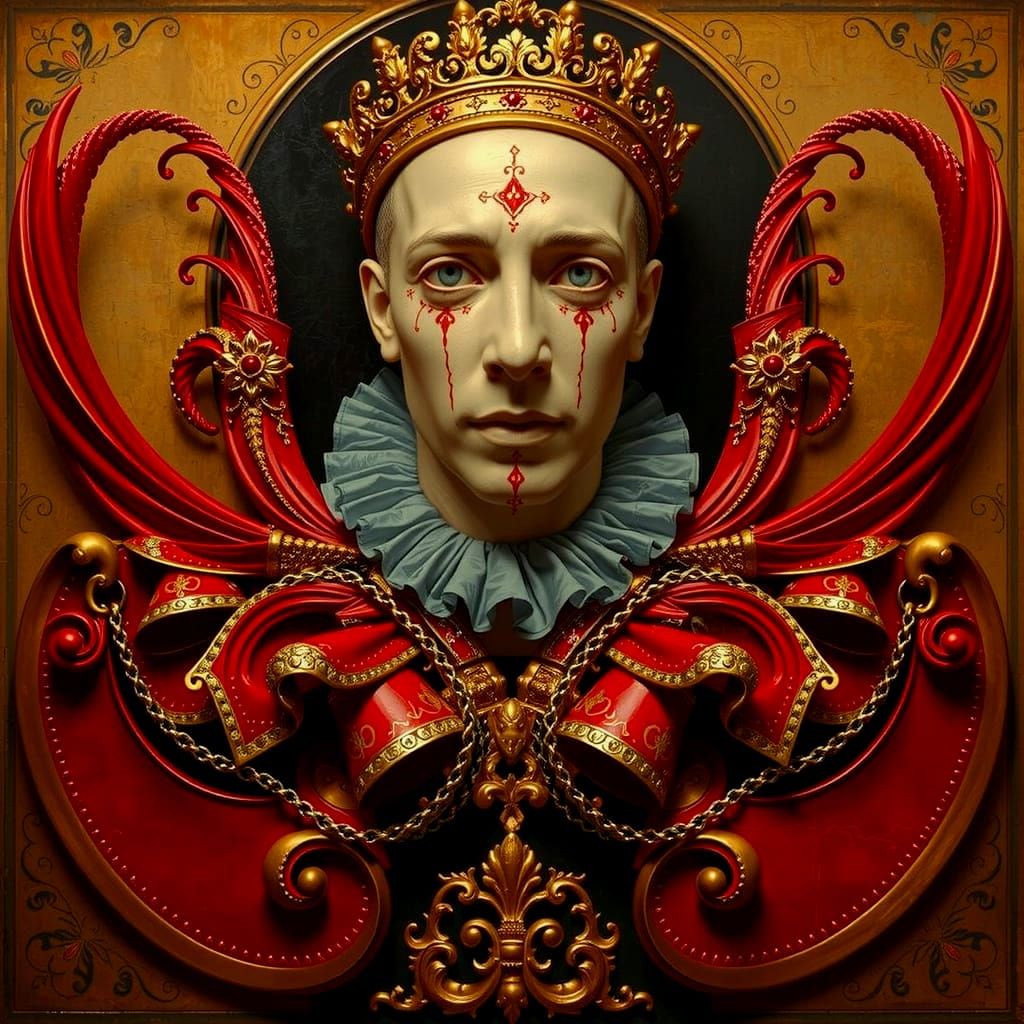 Baroque Sculpture with Anatomical Drawings