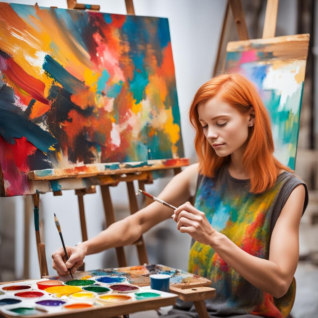 Abstract Art: Colorful Painting by an Artist