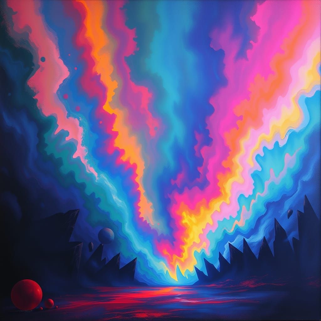 Ethereal Abstraction in Vibrant Colors