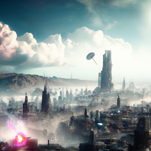 Futuristic Cityscape with Dynamic Lighting