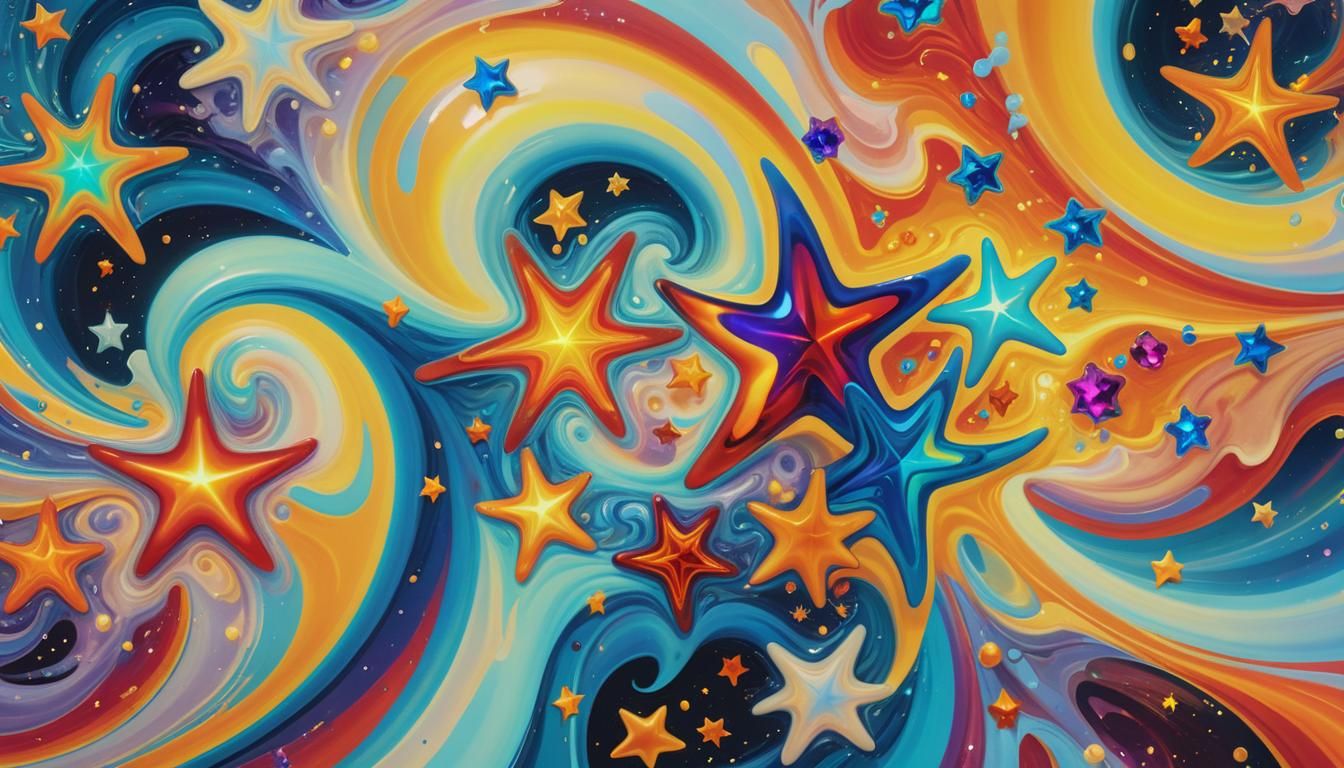 Bioluminescent Gemstone Surrounded by Swirling Flames