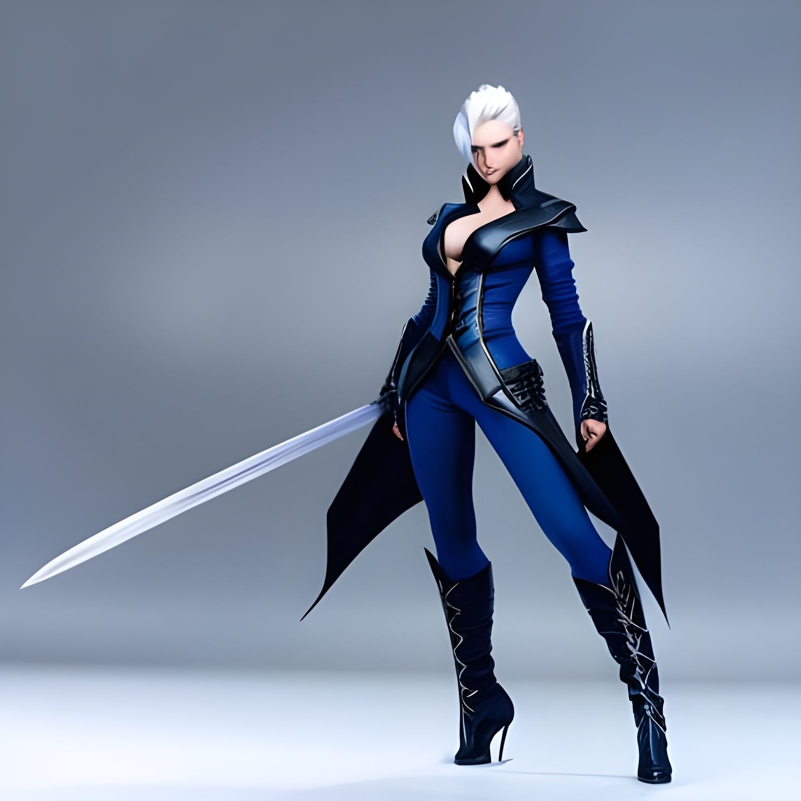 Female Vergil: Confident and Alluring Martial Artist