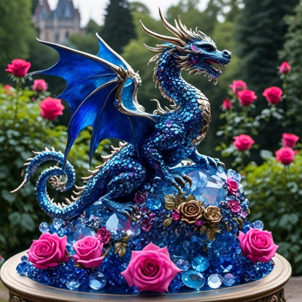 Blue crystal Dragon