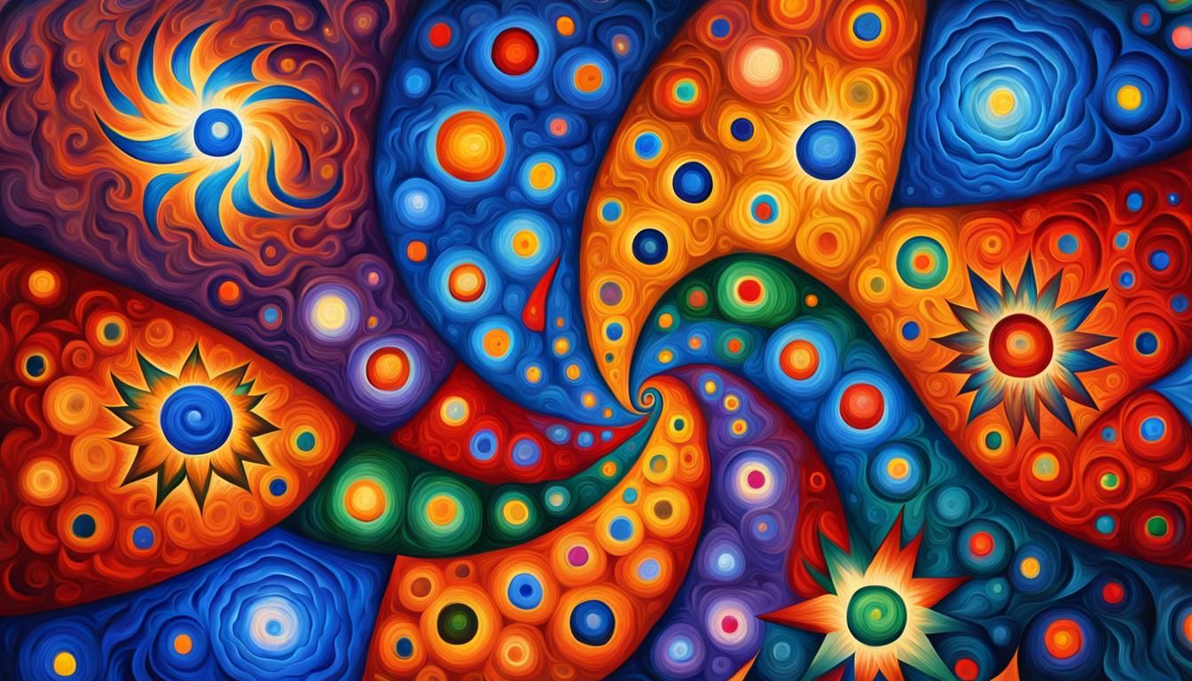 Magnetic Stars in Abstract Impasto Painting