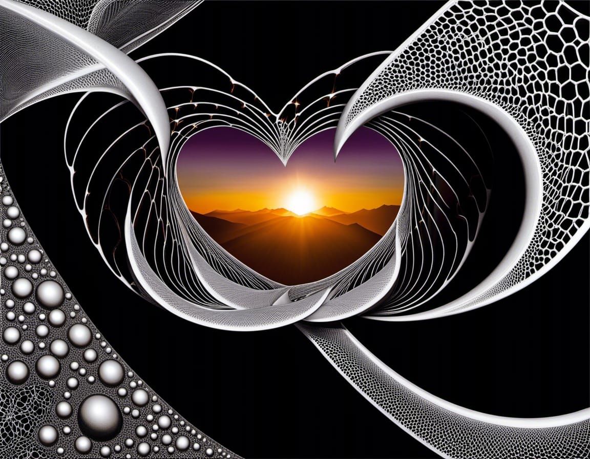 Abstract Whale Skeletons in Fractal Quantum Art