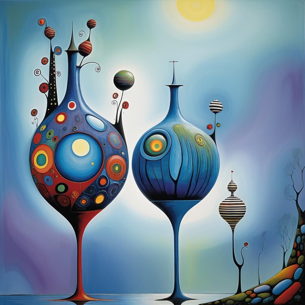 Abstract Landscape in Hundertwasser Style