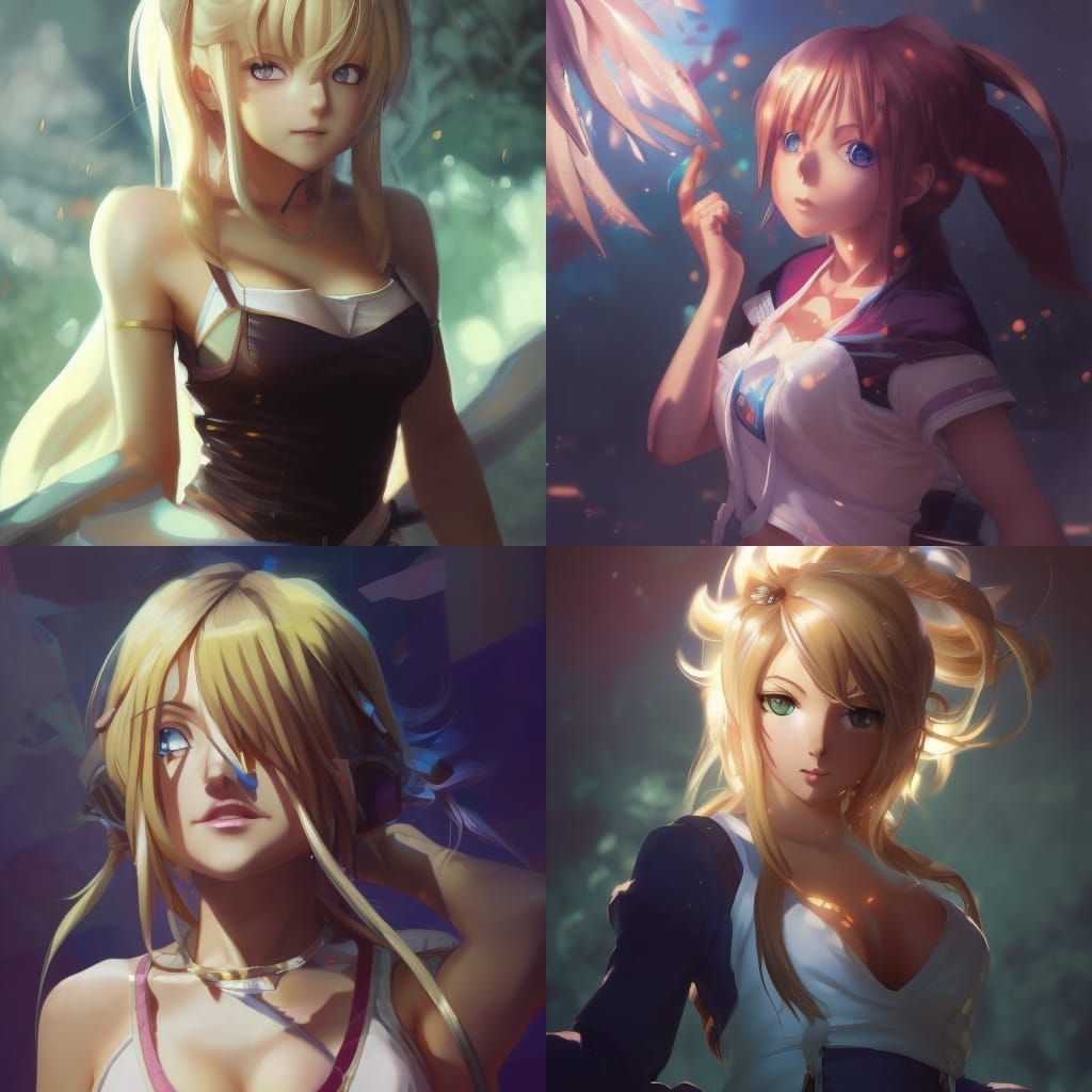 Anime Girl Portrait: Hyperdetailed Art Nouveau Style