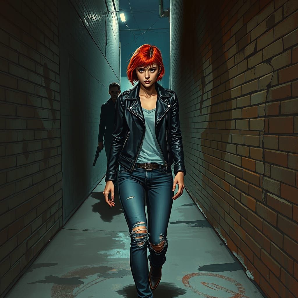 Dark Alley Encounter in Sin City Style