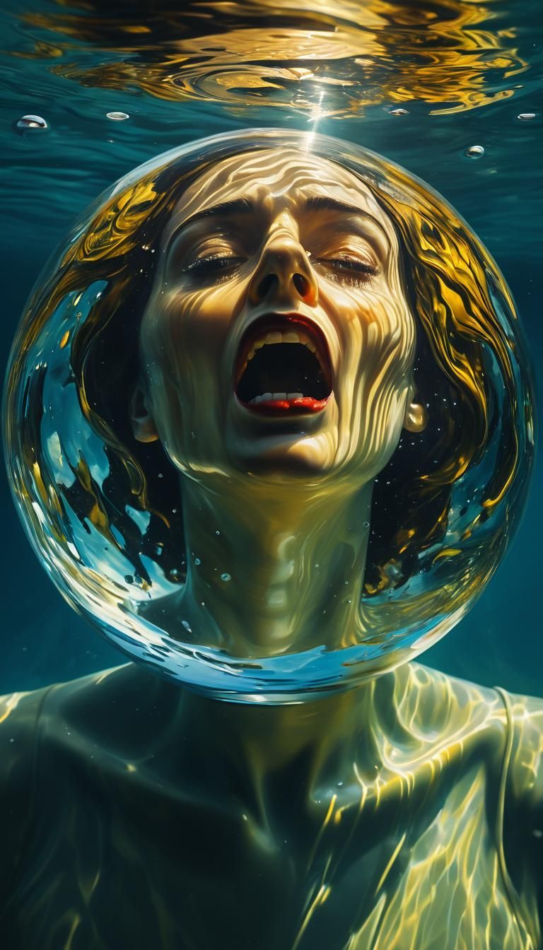 "Encased" She was slowly drowning, with no way to escape. The water was surrounding, and she was about to break. Cast ou...