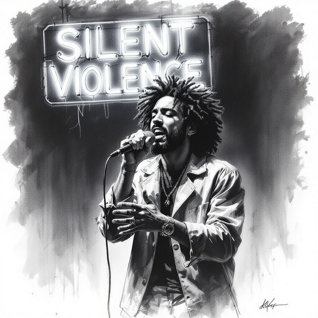 Beenie Man Singing the Blues in Neon Light