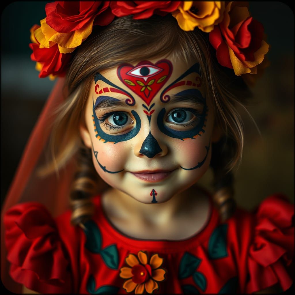 Sugar Skull Girl: A Cinematic Portrait