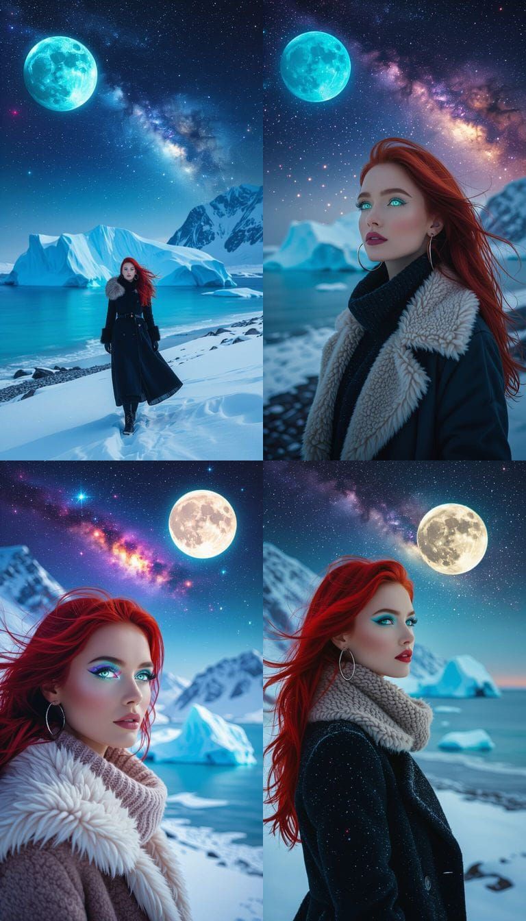 Woman in Winter Apparel on Norway Coast