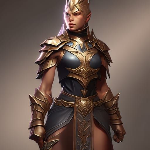 Orc Paladin Portrait in Hyperdetailed Style