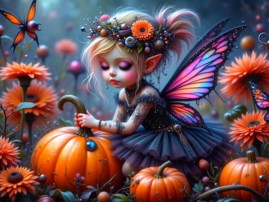 Enchanted Fairy in Whimsical Autumnal Realm