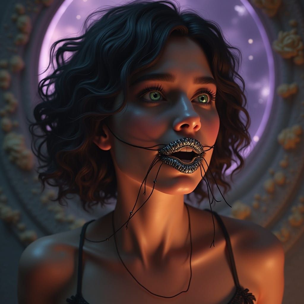 Mystical Woman Encased in Etherial Bindings