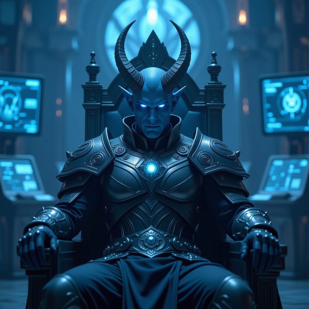 Draenei Supervillain Controls Minds in Throne Room