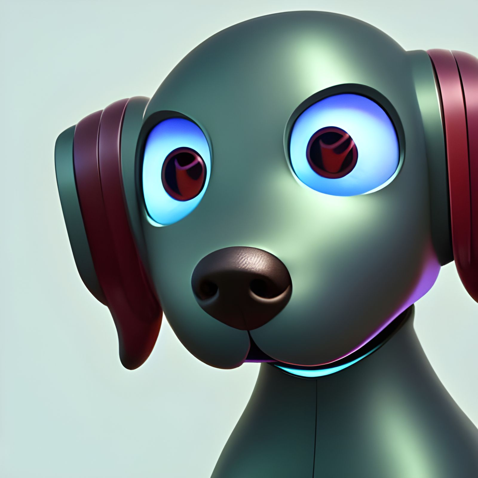 Robot Dachshund: Pixar-Style 3D Digital Art