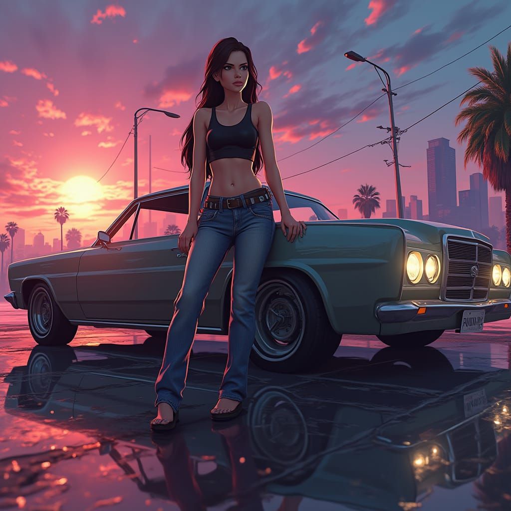 Grand Theft Auto Loading Screen Character Art Cell Shaded