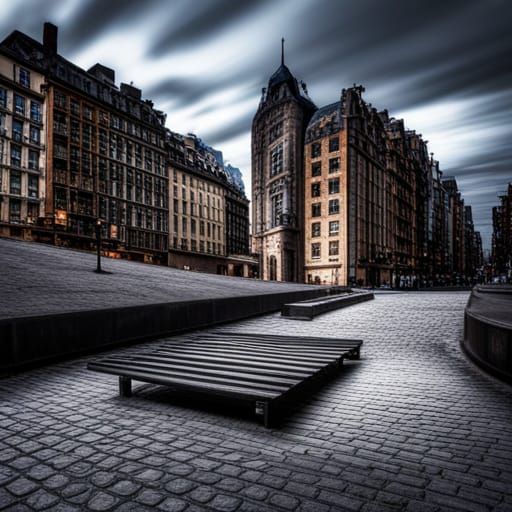 Lonely Figure in Hyperrealistic Detail