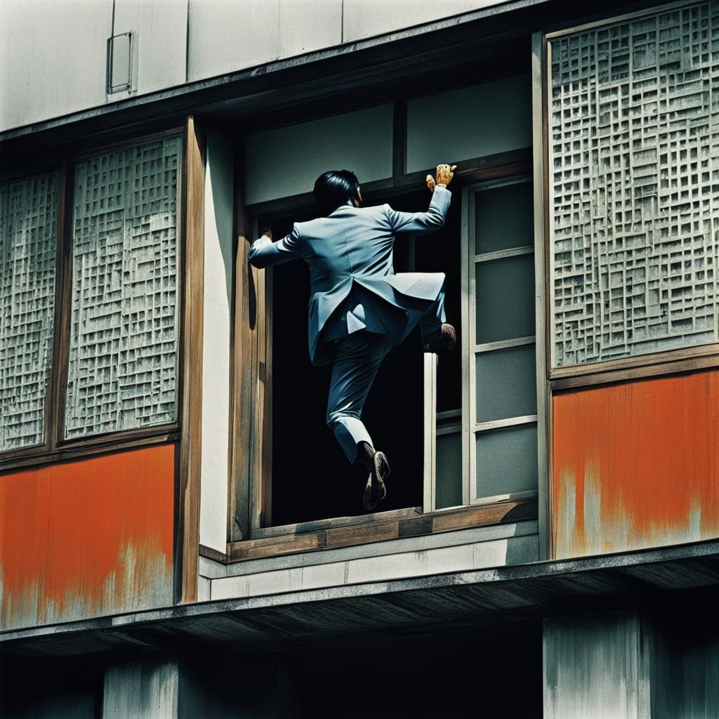 1970s Yakuza Leaps from Window: Abstract Art