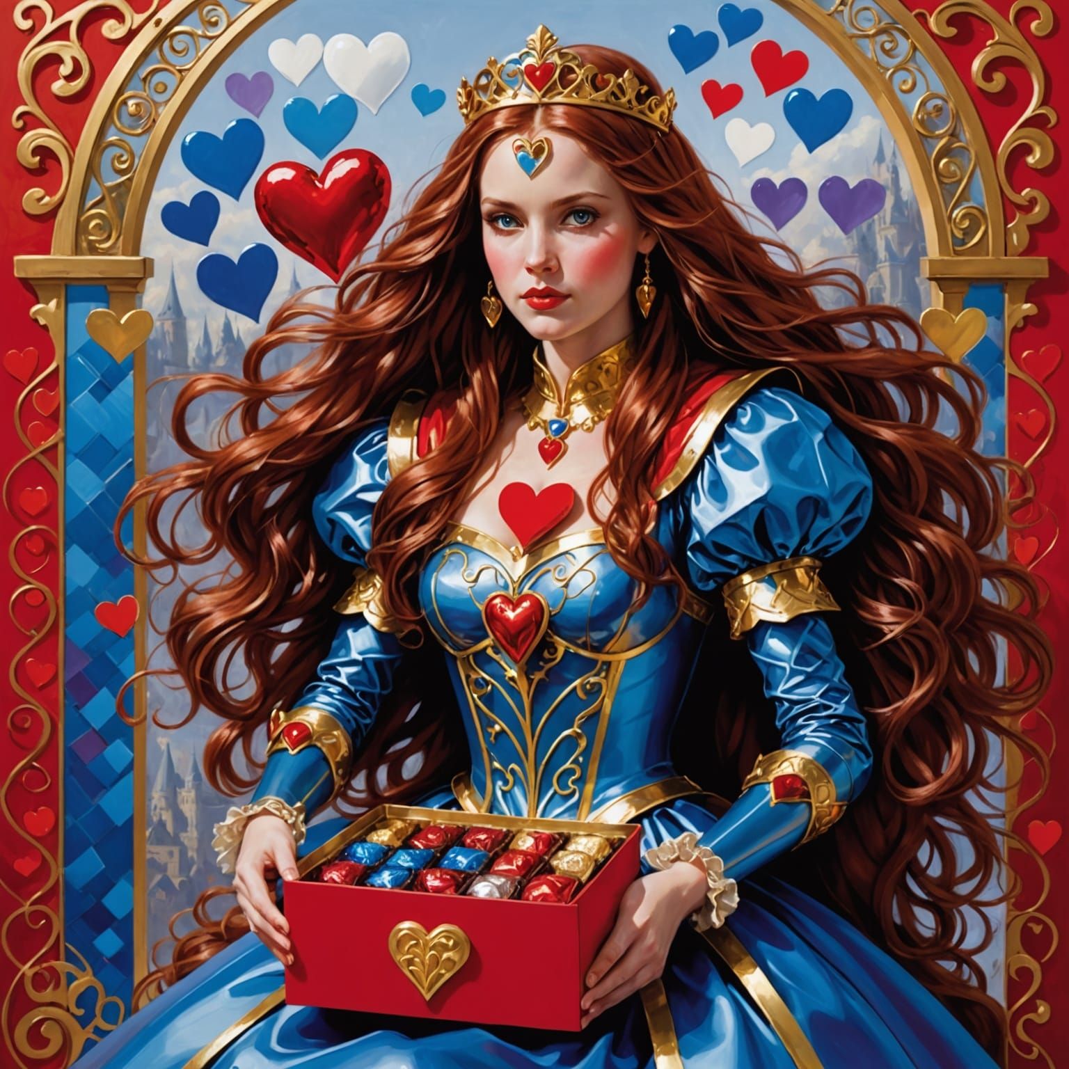 Princess Warrior in Anodized Armor, Hearts, and Chocolate