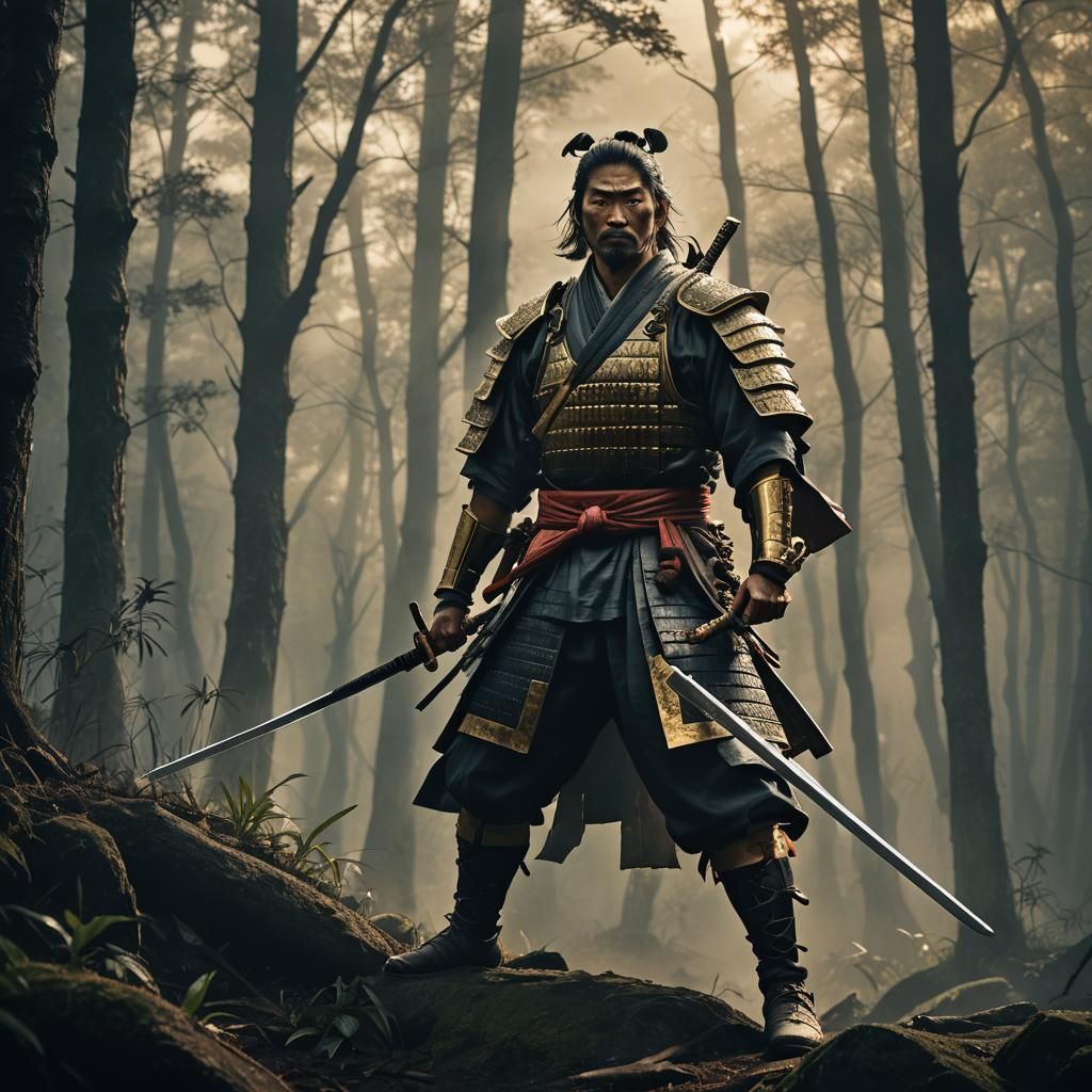 The Elusive Samurai in Cinematic Film Still