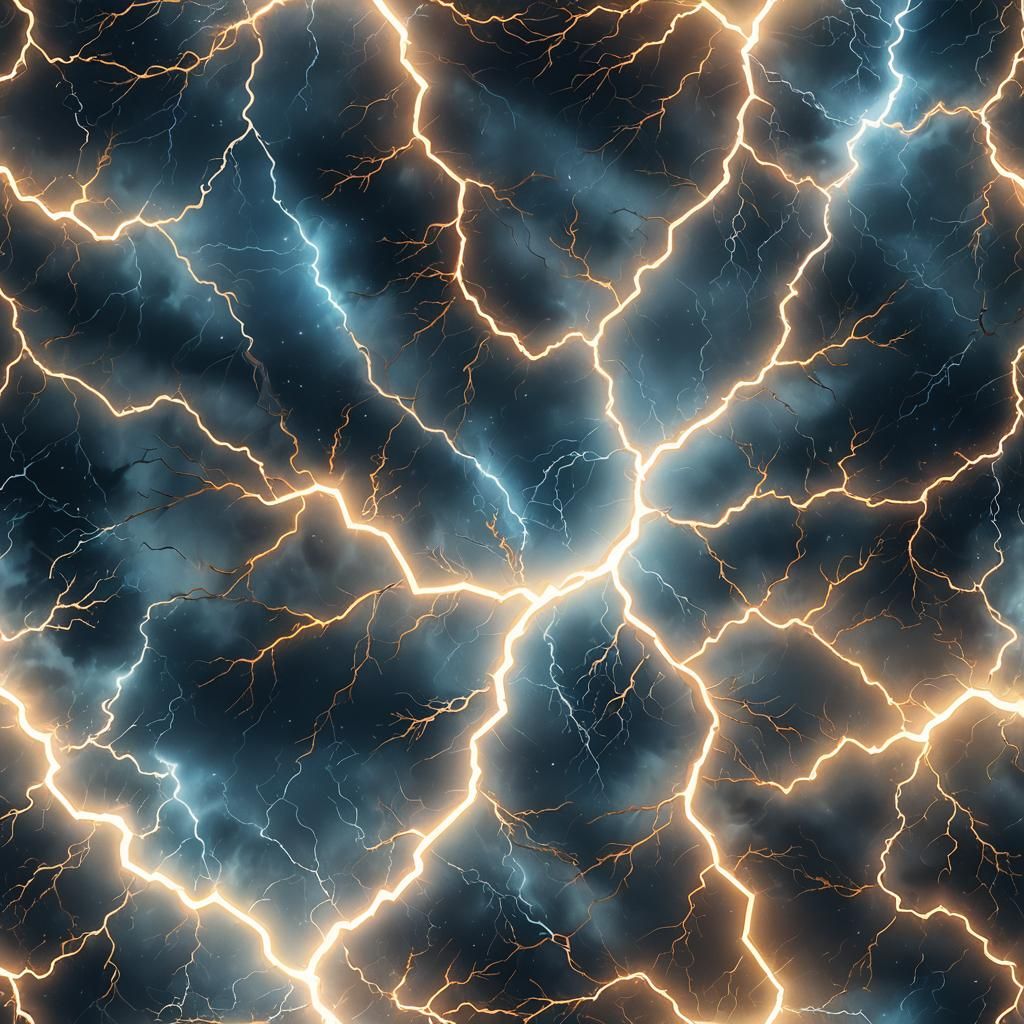 Glowing Lightning Scar in a Vibrant Digital Art Style