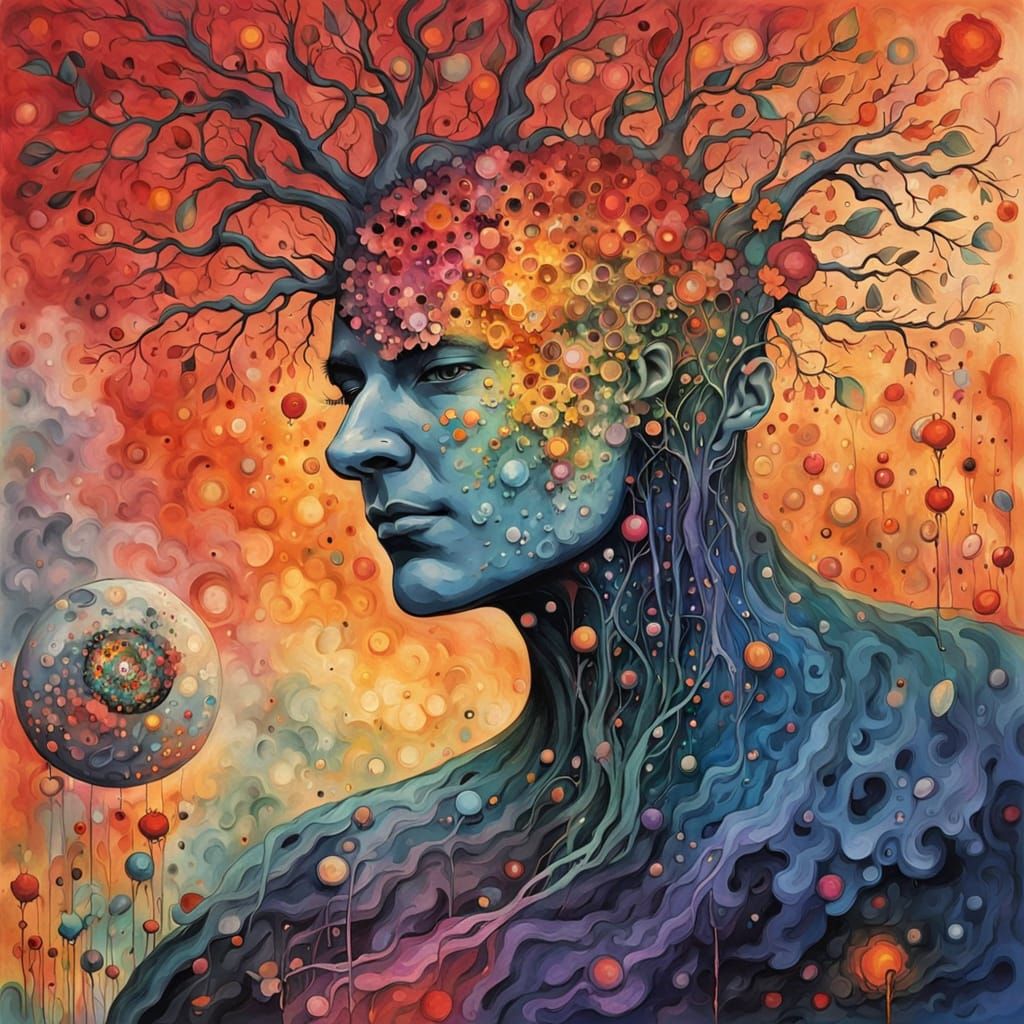 Surreal Art in Dripping Paint Style