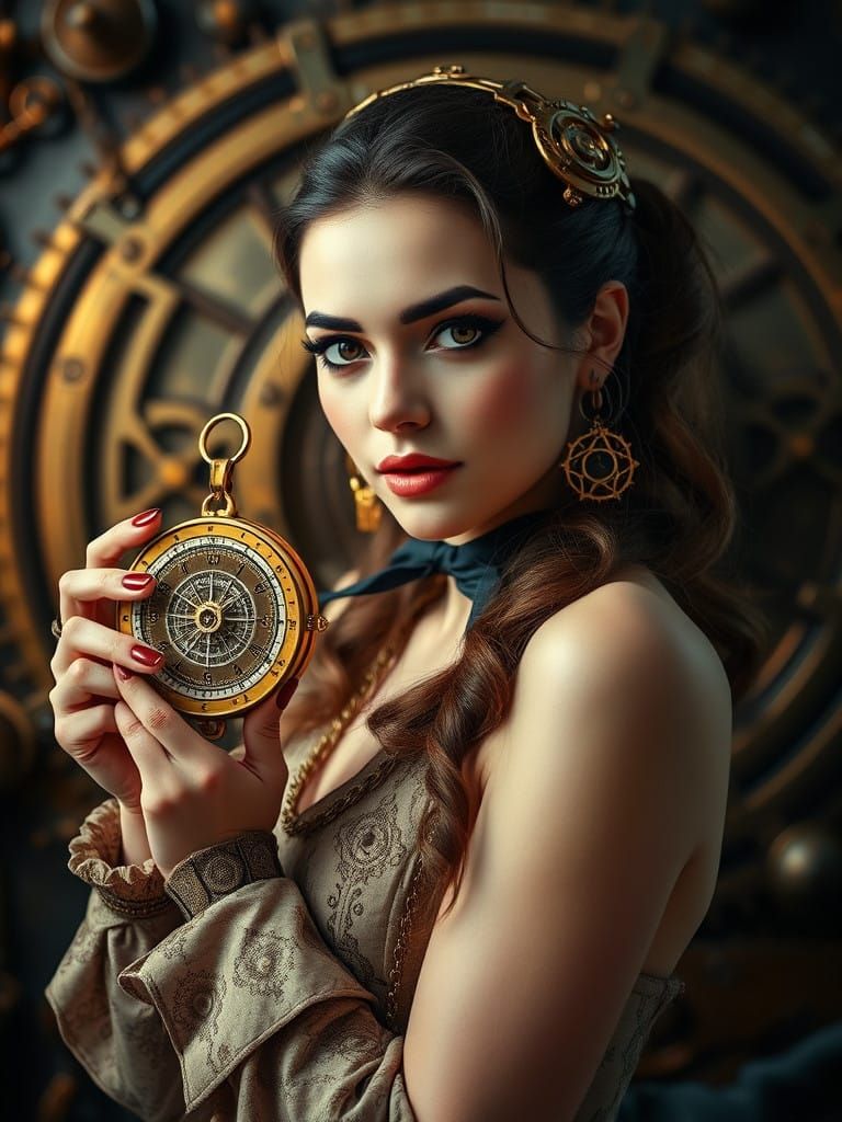Stunning Steampunk Model Portrait with Cinema-Grade Lighting