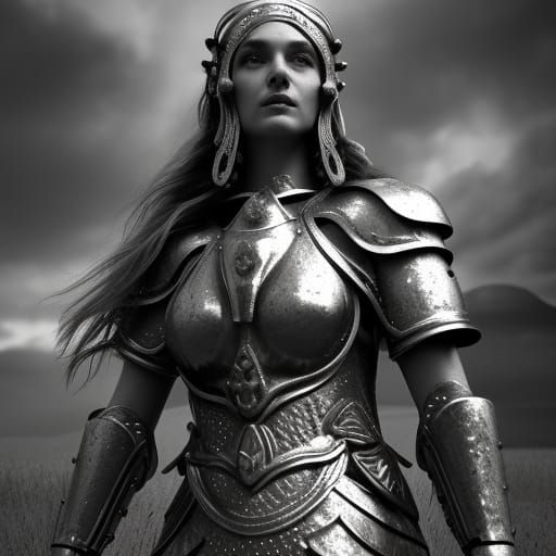 Fantasy Knight in Gold Dress: Cinematic Octane Render