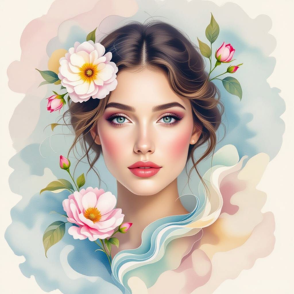 Double Exposure Portrait: Monet Meets Dalí