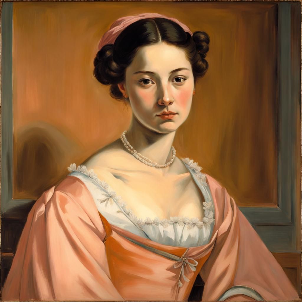 Woman in Arlesienne Attire: Classical Portrait