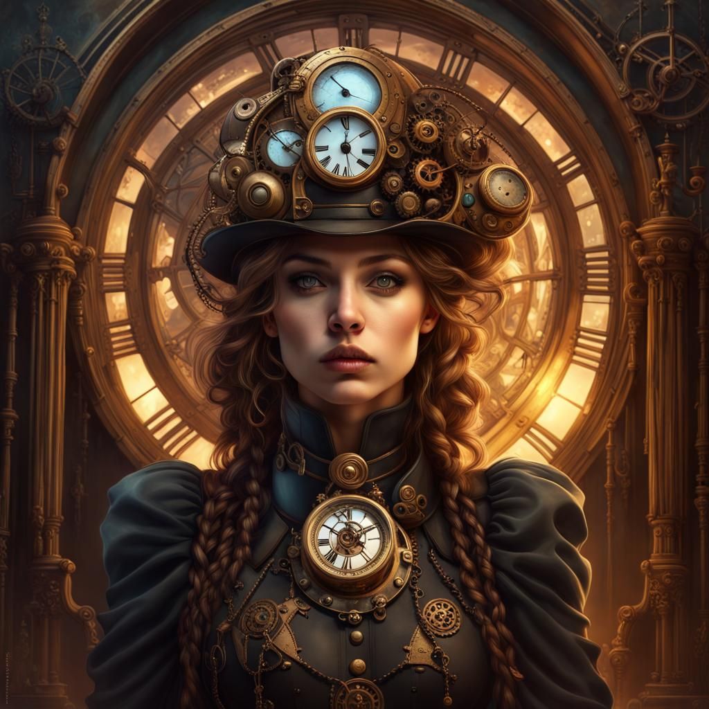 steampunk dark fantasy goddess
