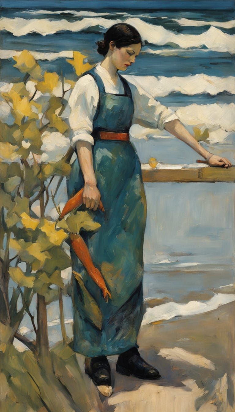 Fish in Wood Carvings Style