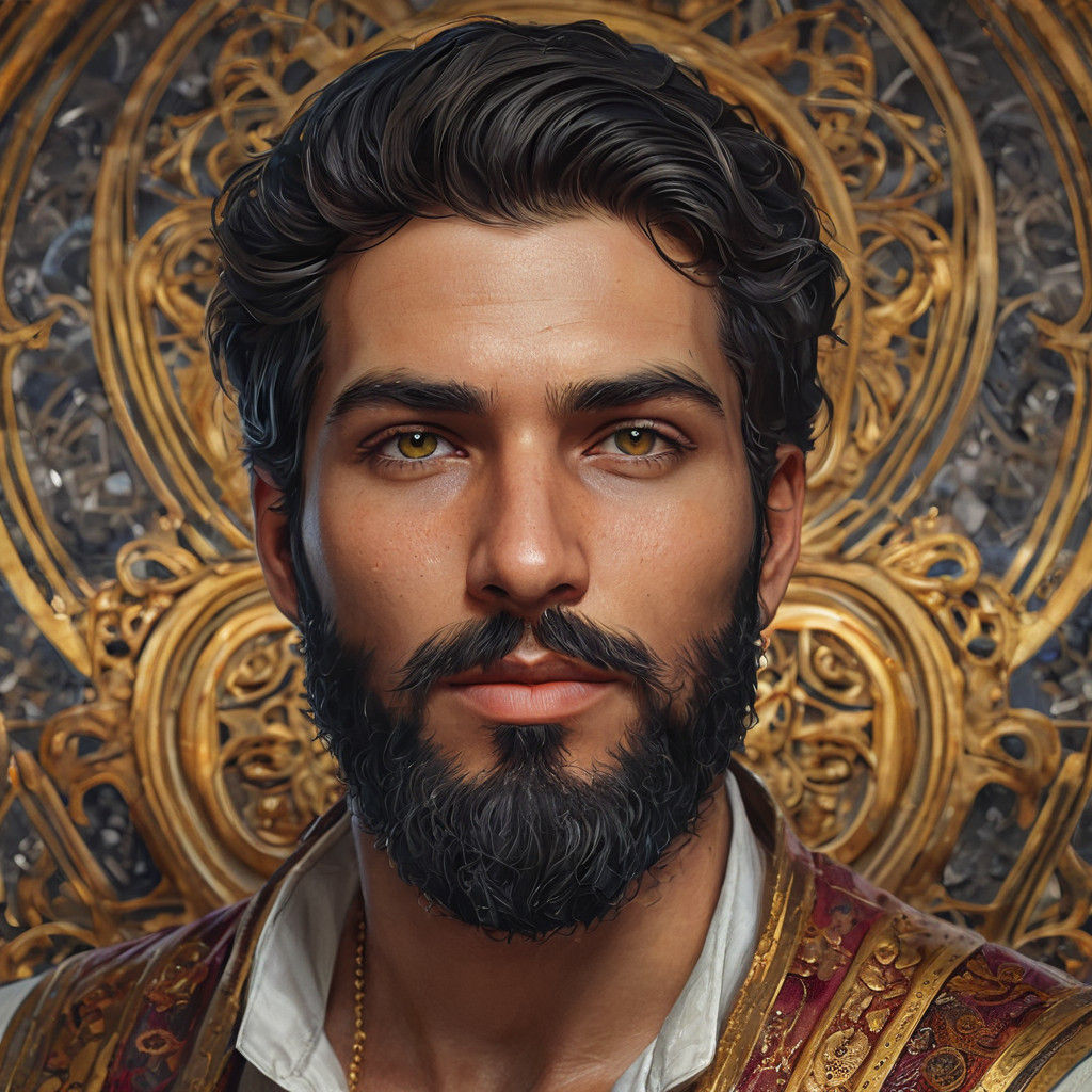 Heroic Arab Figure in Ancient Regalia