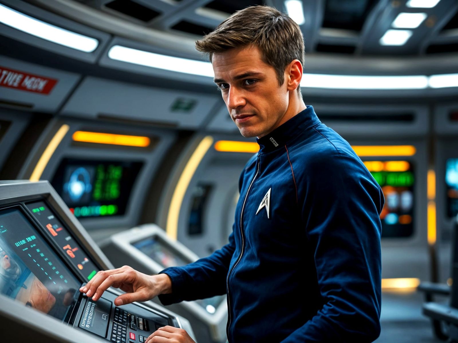 Tactical Officer in Starfleet Uniform