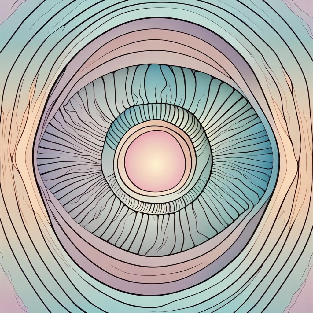 Pastel Rune Design with Abstract Fractal Elements