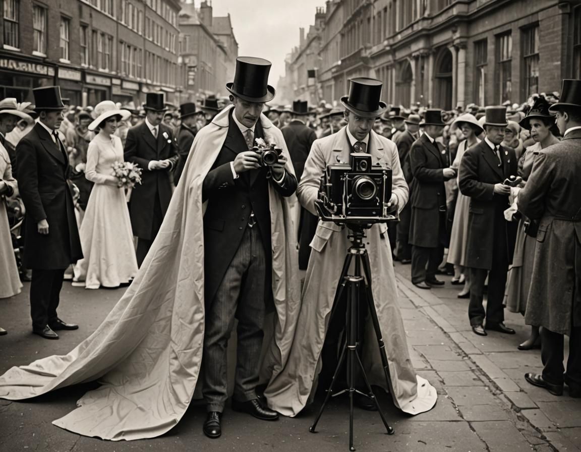 Vintage Photographer at Modern Royal Wedding