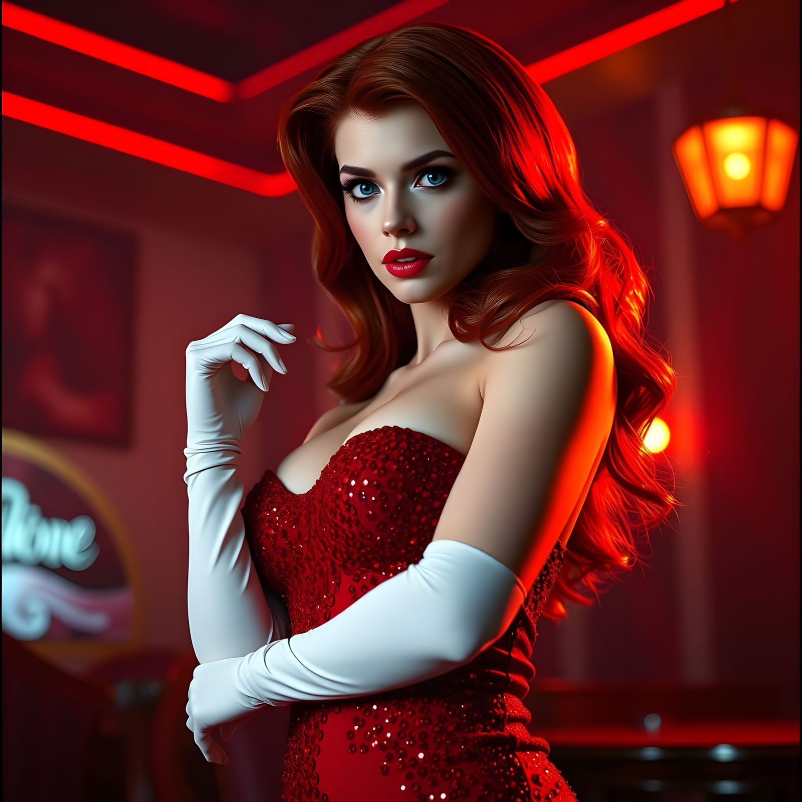 Jessica Rabbit as a Real-Life Icon, Cinematic Film Still